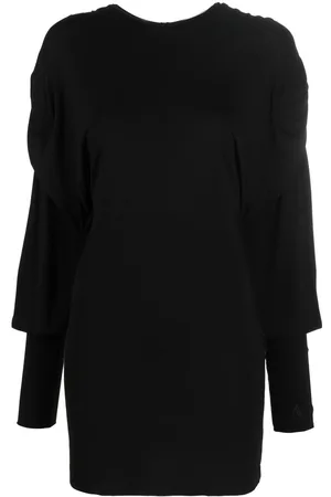 The Attico Gathered-sleeve detail dress