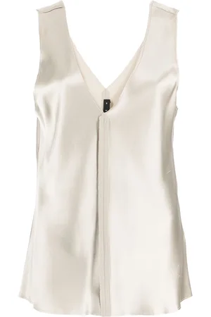 Voz Raw-cut silk tank top