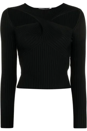 Self-Portrait Cut-out knitted top