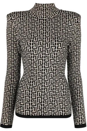 Balmain Monogram turtle neck jumper