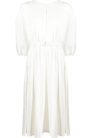 Moncler Belted cotton midi dress