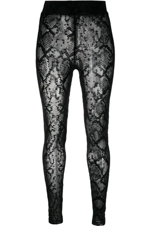Philipp Plein Logo-embroidered high-waisted leggings