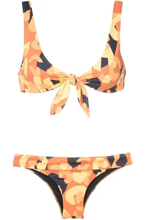 Brigitte Ray abstract print bikini
