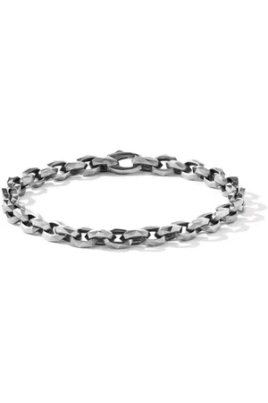 David Yurman Sterling Torqued Faceted Chain Link bracelet (7mm)