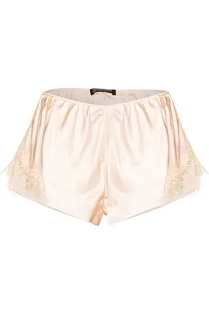 Sainted Sisters Scarlett lace-trim silk shorts