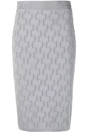 Karl Lagerfeld Monogram jacquard skirt