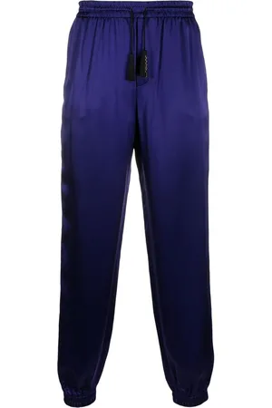 Saint Laurent Tapered-leg silk trousers