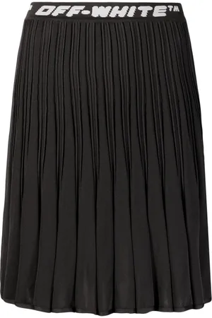 OFF-WHITE Logo band pleated skirt