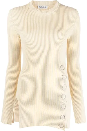 Jil Sander Snap-button ribbed top