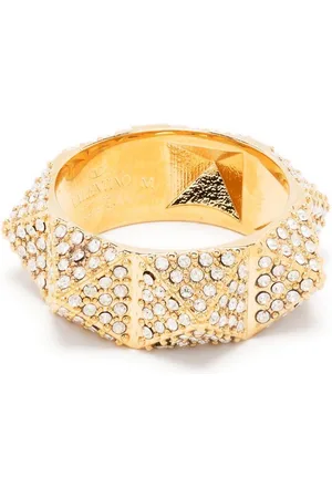 VALENTINO GARAVANI Crystal-embellished Rockstud ring