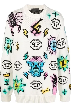 Philipp Plein Tattoo Monogram knitted jumper