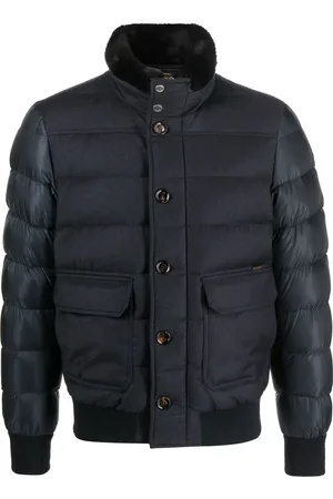 MOORER High-neck quilted down jacket