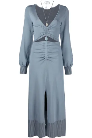 Simkhai Ruched cut-out midi dress
