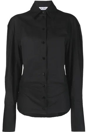The Attico Drawstring-detail long-sleeve cotton shirt