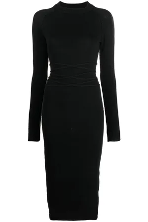 The Attico Open-back knitted midi dress