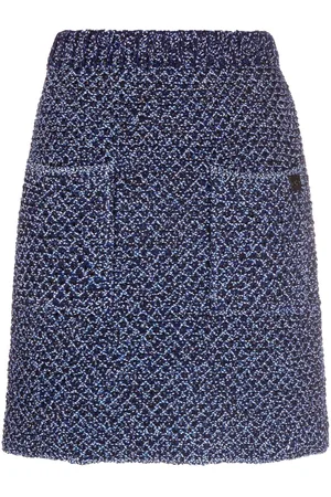 Salvatore Ferragamo High-waisted tweed miniskirt