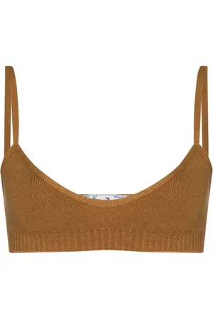 OFF-WHITE Fine-knit strappy bralette