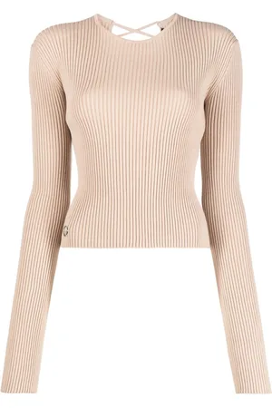 Philipp Plein Lace-up detail knitted top