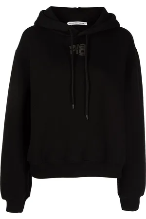 Alexander Wang Rubberised logo cotton hoodie