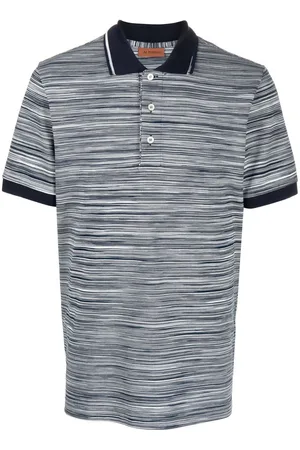Missoni Horizontal-stripe knitted polo shirt