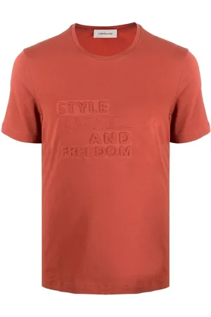 corneliani Slogan-embossed logo T-shirt