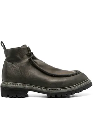 GUIDI Lace-up leather boots