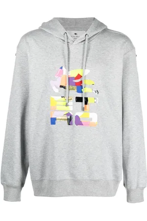 Etro Patchwork logo-print rib-trimmed hoodie