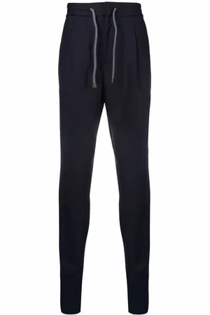 Brunello Cucinelli High-rise straight leg wool trousers