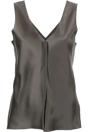 Voz Silk raw-edge tank top