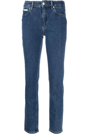 Calvin Klein Mid-rise slim-fit jeans