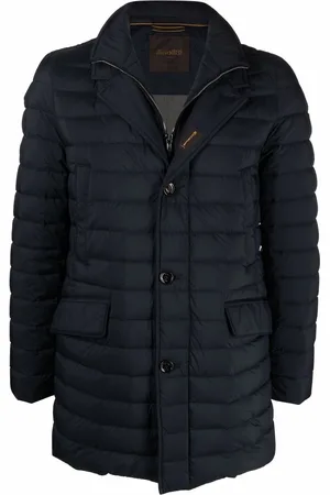MOORER Notched collar padded jacket