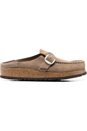 Birkenstock Buckle-fastened suede mules