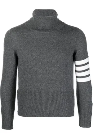 Thom Browne 4-bar stripe cashmere turtleneck