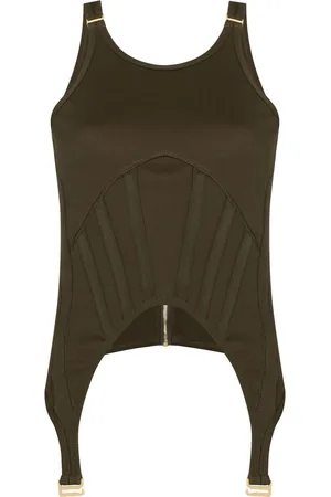 DION LEE Corset-panel vest top