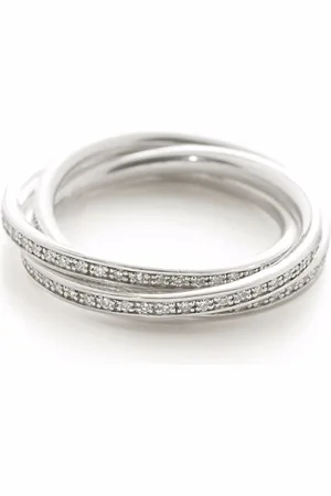 Monica Vinader Sterling diamond wedding ring