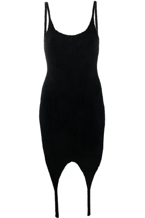 Balmain Ribbed spaghetti dress