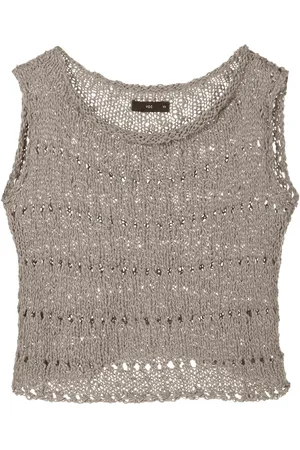 Voz Open knit crop top