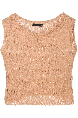 Voz Open knit crop top