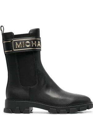 Michael Kors Leather logo-stamp boots