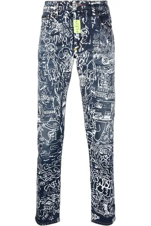 Philipp Plein All-over graphic-print jeans