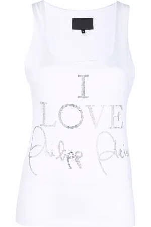 Philipp Plein Crystal-embellished tank top