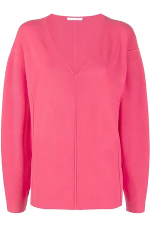 Helmut Lang V-neck puff-sleeve jumper
