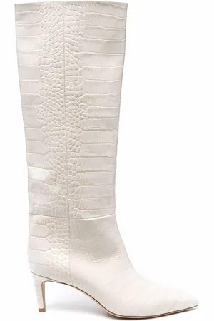 PARIS TEXAS Croc-effect stiletto boots