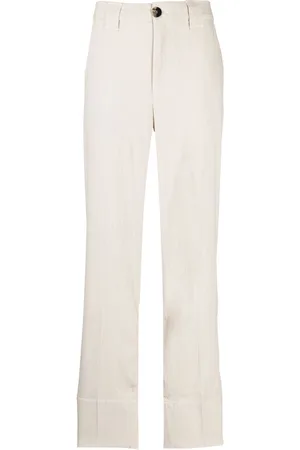 Ganni High-waisted straight-leg trousers