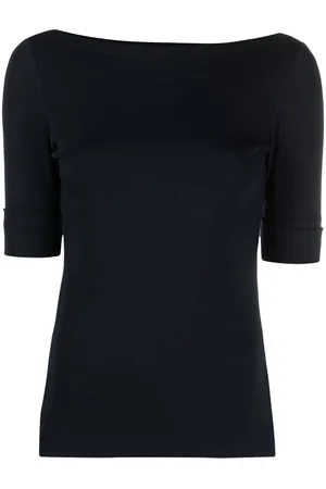 Ralph Lauren Boat-neck fitted top