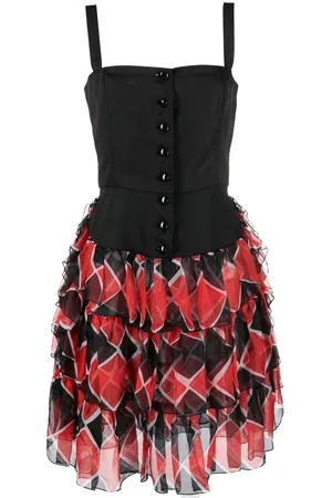 Saint Laurent 1980s tiered ruffle dress