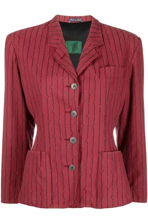Jean Paul Gaultier 1980s graphic-pinstripe blazer