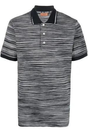 Missoni Horizontal-stripe knitted polo shirt