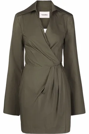 Nanushka Open-back mini wrap dress