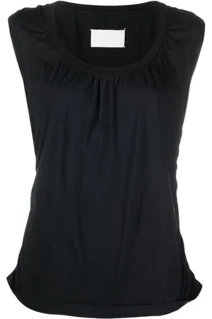 Maison Margiela 1990s gathered detailing sleeveless tank